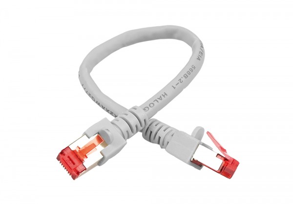 CAT6 patch cable 0.25 m gray PIMF, RoHS